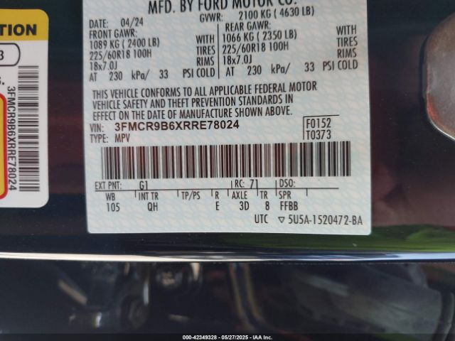 2024 FORD BRONCO SPORT 3FMCR9B6XRRE78024 Photo 8