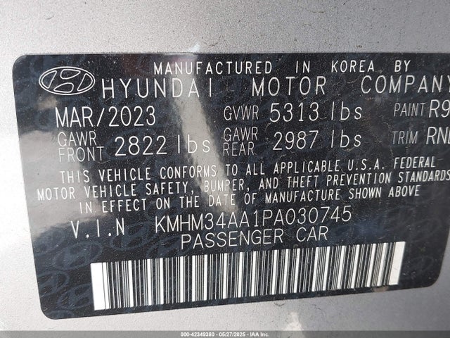 KMHM34AA1PA030745 Hyundai Ioniq 6