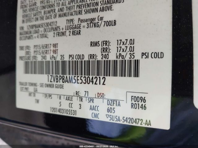 2014 FORD MUSTANG 1ZVBP8AM5E5304212 Photo 8
