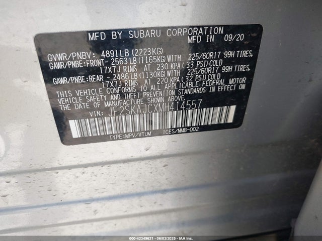 JF2SKAJCXMH414557 Subaru na u5
