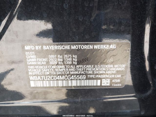 2021 BMW 750I WBA7U2C04MCG45569 Photo 8