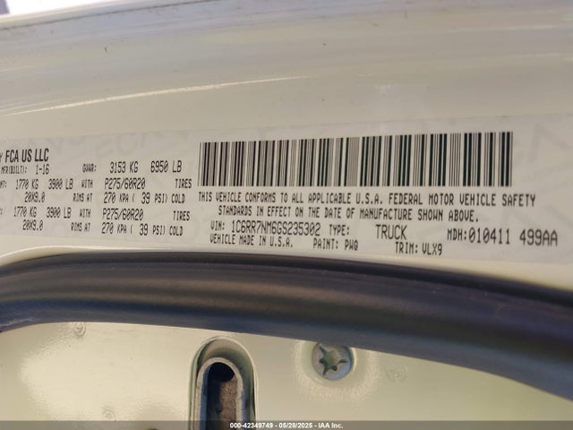 1C6RR7NM6GS235302 RAM 2016