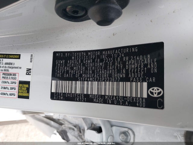 Toyota m20a-fks 2025 5YFP4MCE7SP223677 Image 9