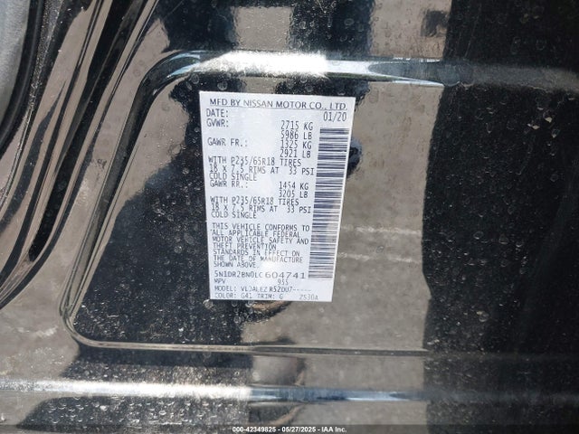 Nissan Pathfinder 2020 5N1DR2BN0LC604741 Image 9