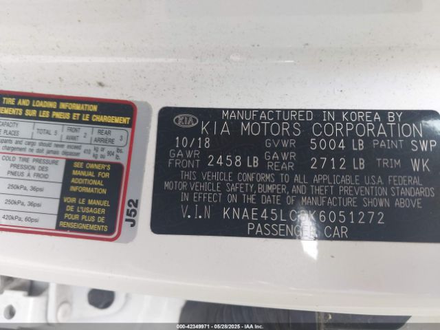 2019 KIA STINGER KNAE45LC8K6051272 Photo 8
