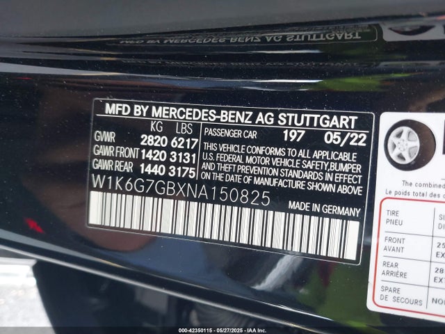 W1K6G7GBXNA150825 Mercedes-Benz m176