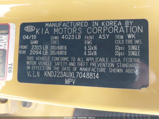KNDJ23AUXL7048814 KIA SOUL S