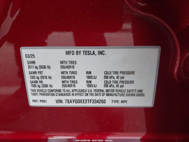 2026 TESLA MODEL Y 7SAYGDEE2TF334260 Photo 8