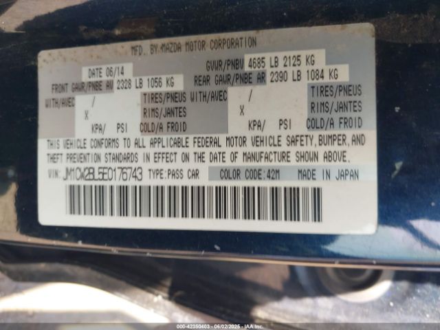 JM1CW2BL5E0176743 Mazda Mazda5 Sport