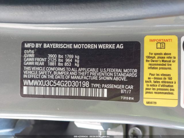 2016 MINI HARDTOP WMWXU3C54G2D30198 Photo 8