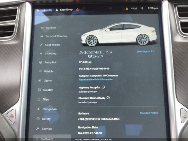 5YJSA1H28FF094446 Tesla Model S 70d/85d/p85d