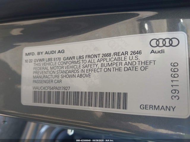 Audi S5 2023 WAUC4CF54PA017827 Image 9
