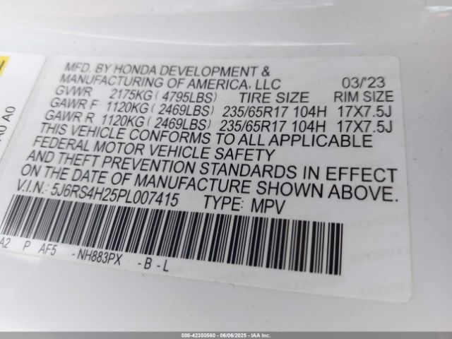 2023 HONDA CR-V 5J6RS4H25PL007415 Photo 8