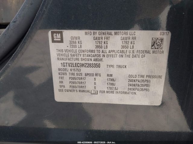 1GTV2LEC9HZ283350 GMC SIERRA 1500