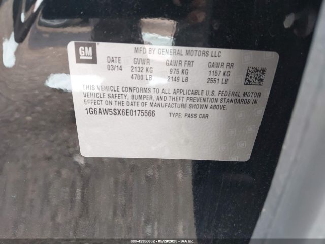 1G6AW5SX6E0175566 Cadillac Cts Standard