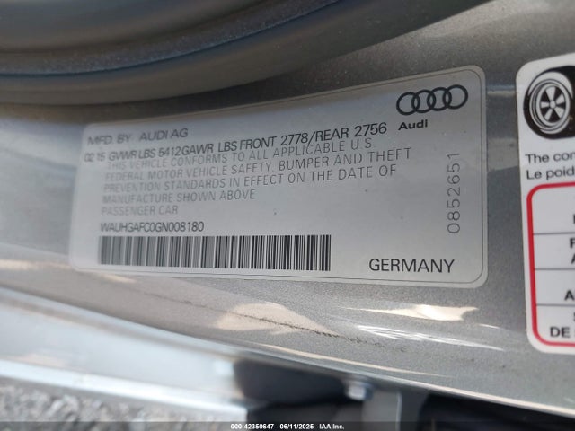 2016 AUDI A6 WAUHGAFC0GN008180 Photo 8