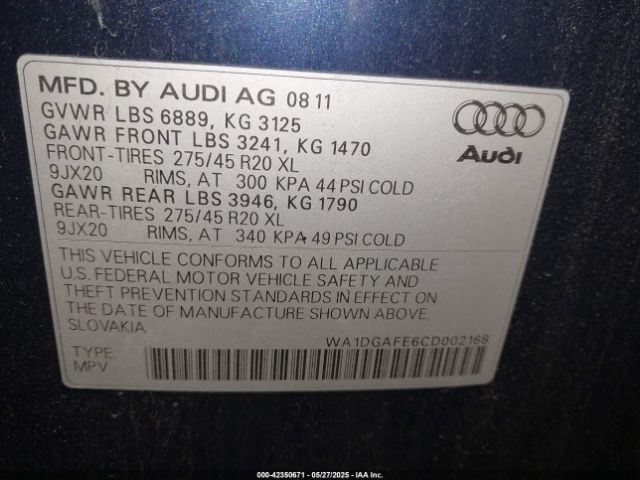 2012 AUDI Q7 WA1DGAFE6CD002168 Photo 8