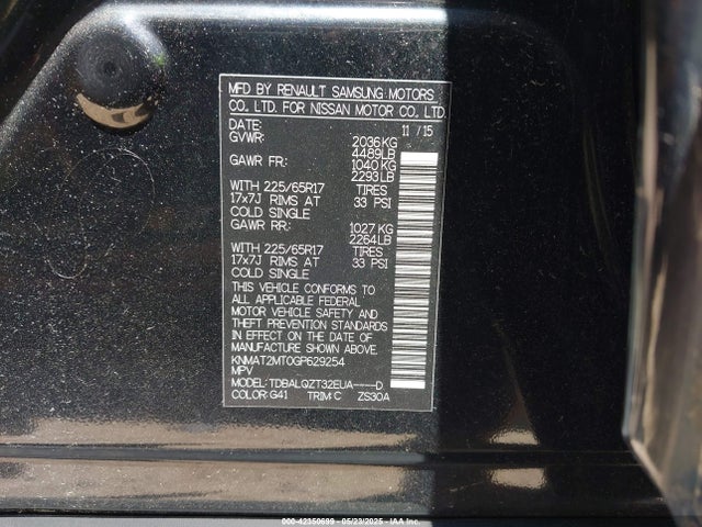 Nissan 2016 2016 KNMAT2MT0GP629254 Image 9
