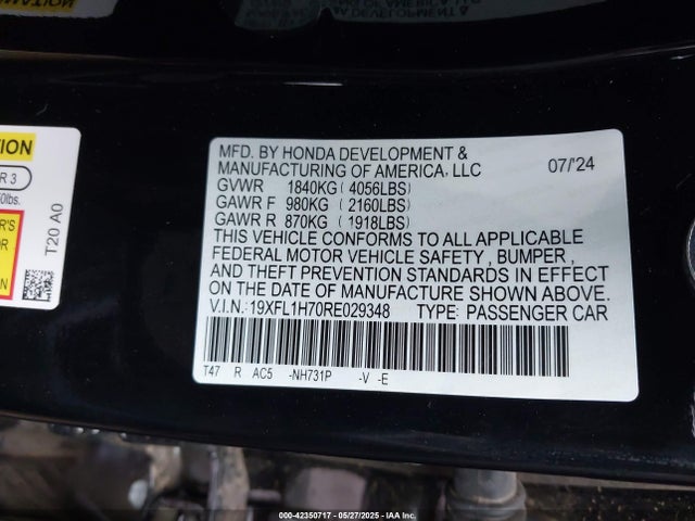 19XFL1H70RE029348 Honda l15b7