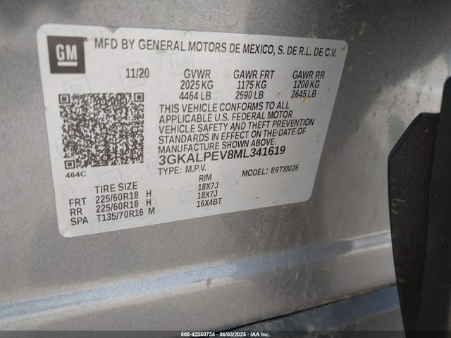 3GKALPEV8ML341619 GMC lyx