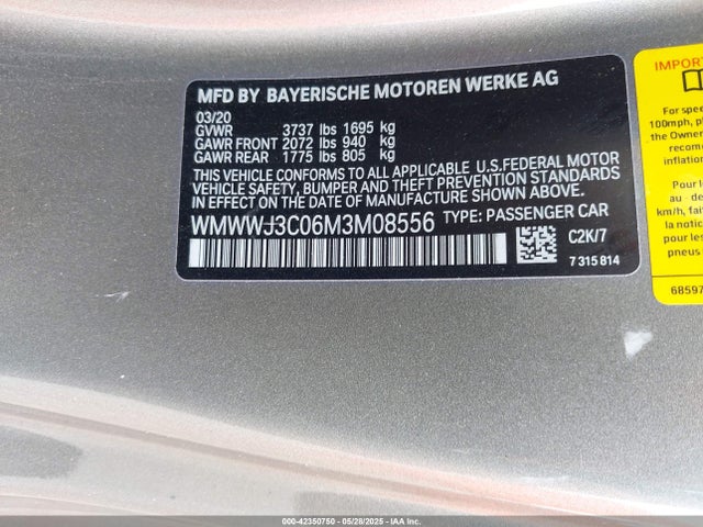 WMWWJ3C06M3M08556 Mini Convertible Cooper