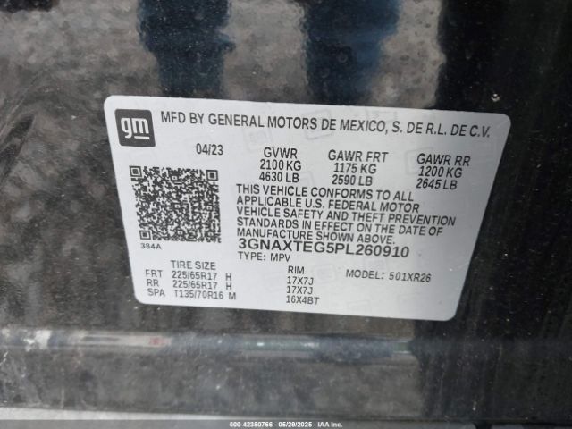 2023 CHEVROLET EQUINOX 3GNAXTEG5PL260910 Photo 8