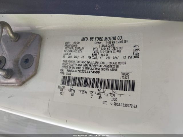 NM0LS7E22L1474599 Ford Transit Connect Xl Cargo Van