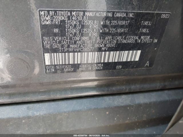 2T3P1RFV4PC390577 Toyota Rav4 Xle