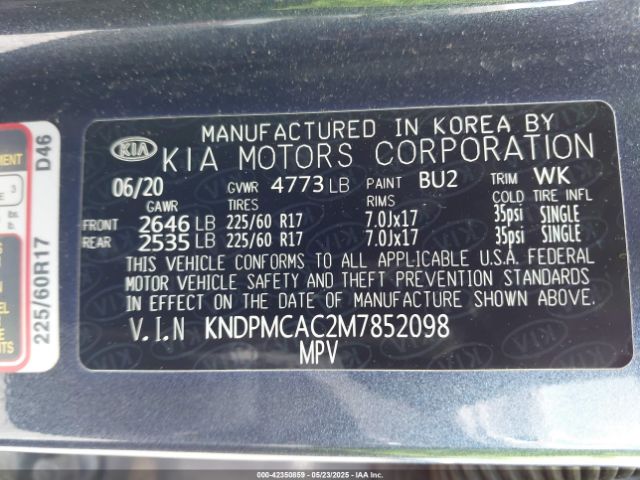 2021 KIA SPORTAGE KNDPMCAC2M7852098 Photo 8