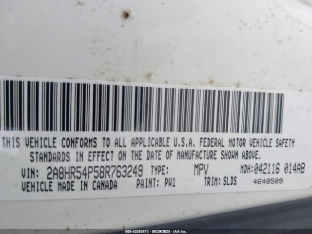 2008 CHRYSLER TOWN & COUNTRY 2A8HR54P58R763249 Photo 8