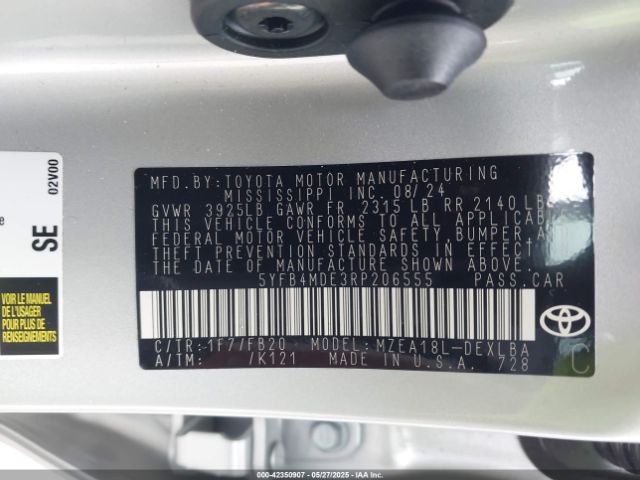 5YFB4MDE3RP206555 Toyota COROLLA LE