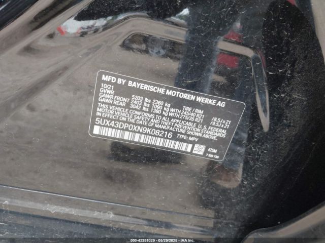 2022 BMW X3 5UX43DP0XN9K08216 Photo 8