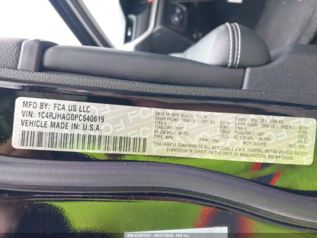 1C4RJHAG0PC640619 Jeep Grand Cherokee Laredo 4x4