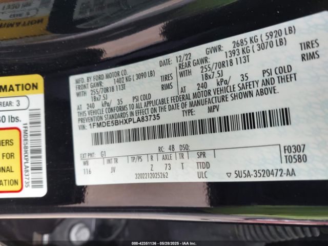 2023 FORD BRONCO 1FMDE5BHXPLA83735 Photo 8