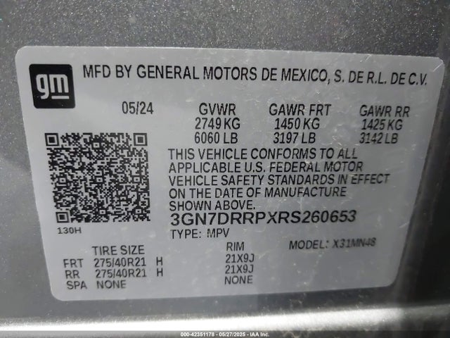 Chevrolet x0b+ec3 2024 3GN7DRRPXRS260653 Image 9