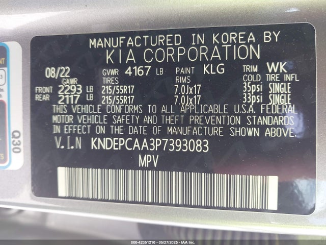 KIA nu 2023 KNDEPCAA3P7393083 Image 9