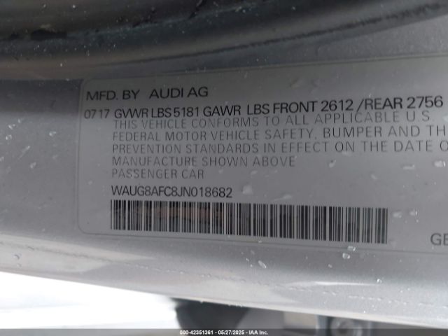 2018 AUDI A6 WAUG8AFC8JN018682 Photo 8