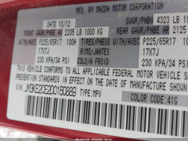 2013 MAZDA CX-5 JM3KE2CE2D0160889 Photo 8