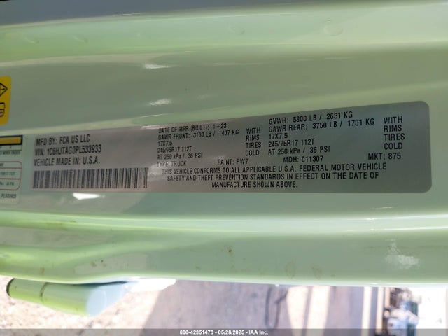 1C6HJTAG0PL533933 Jeep Gladiator Sport S 4x4