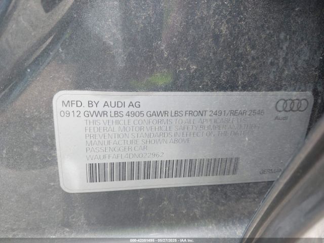 2013 AUDI A4 WAUFFAFL4DN022962 Photo 8