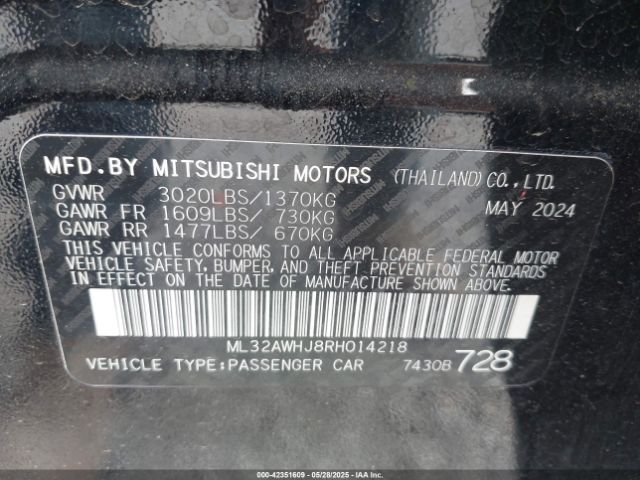 2024 MITSUBISHI MIRAGE ML32AWHJ8RH014218 Photo 8