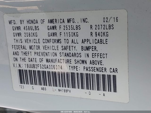 2016 ACURA TLX 19UUB2F52GA006074 Photo 8