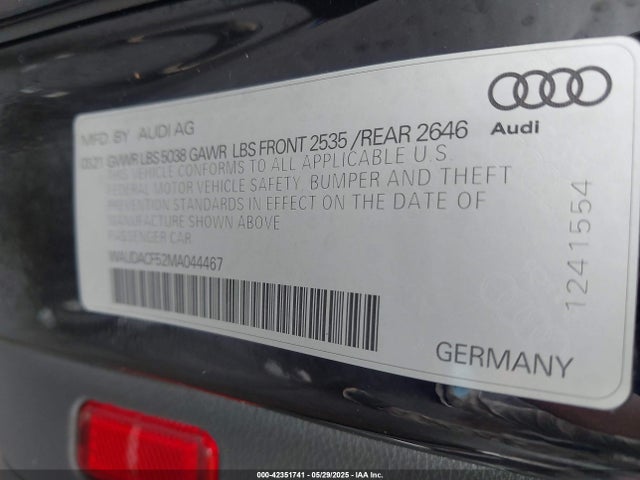 2021 AUDI A5 SPORTBACK WAUDACF52MA044467 Photo 8