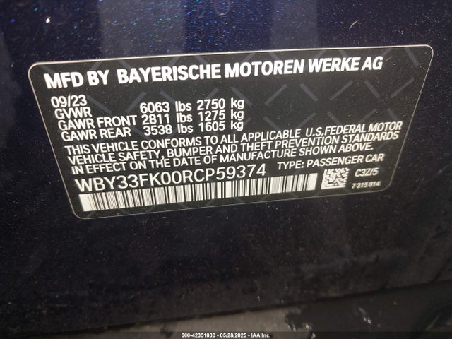 WBY33FK00RCP59374 BMW i5
