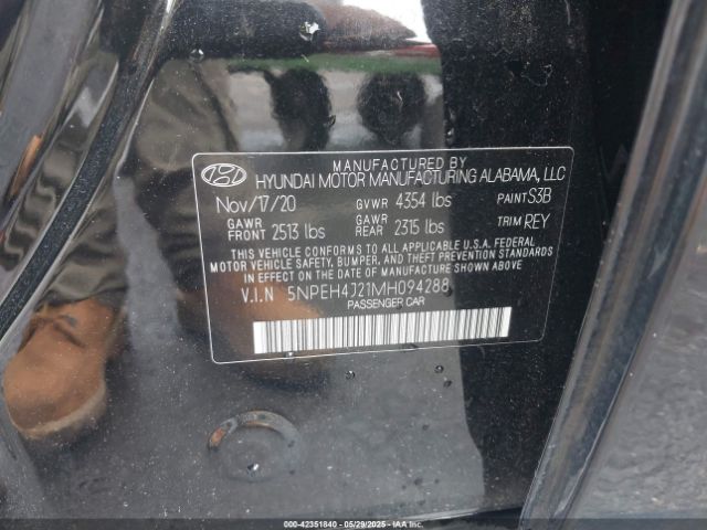 2021 HYUNDAI SONATA 5NPEH4J21MH094288 Photo 8