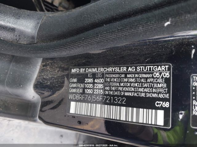 2006 MERCEDES-BENZ C 55 AMG WDBRF76J56F721322 Photo 8