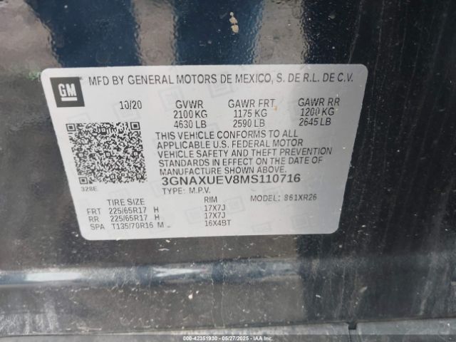 2021 CHEVROLET EQUINOX 3GNAXUEV8MS110716 Photo 8