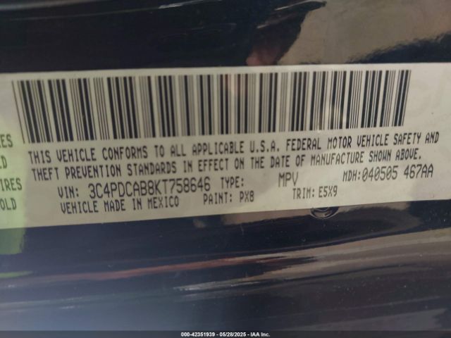 2019 DODGE JOURNEY 3C4PDCAB8KT758646 Photo 8