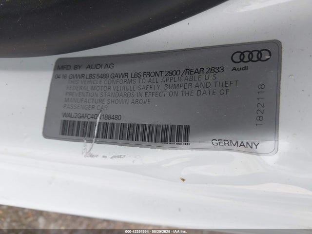 2016 AUDI A7 WAU2GAFC4GN188480 Photo 8