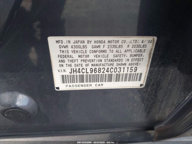 2004 ACURA TSX JH4CL96824C031159 Photo 8